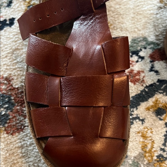 Jeffrey Campbell Woven Leather Platform Sandals - Brown - Picture 8 of 13